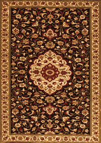 Medallion Orange Traditional Rug, tr1797org