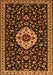 Serging Thickness of Machine Washable Medallion Orange Traditional Area Rugs, wshtr1797org