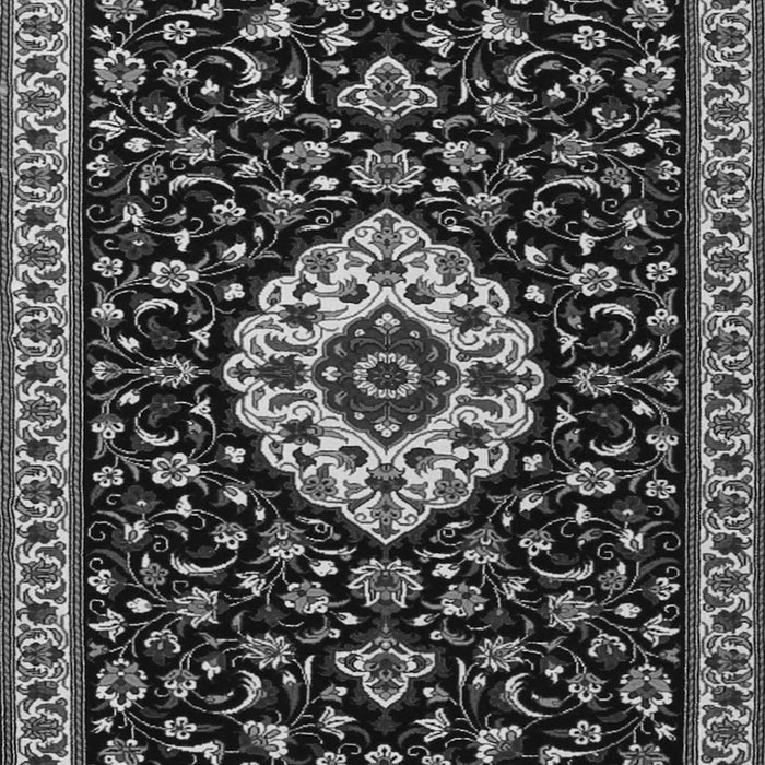 Medallion Gray Traditional Rug, tr1797gry