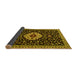Sideview of Medallion Yellow Traditional Rug, tr1797yw