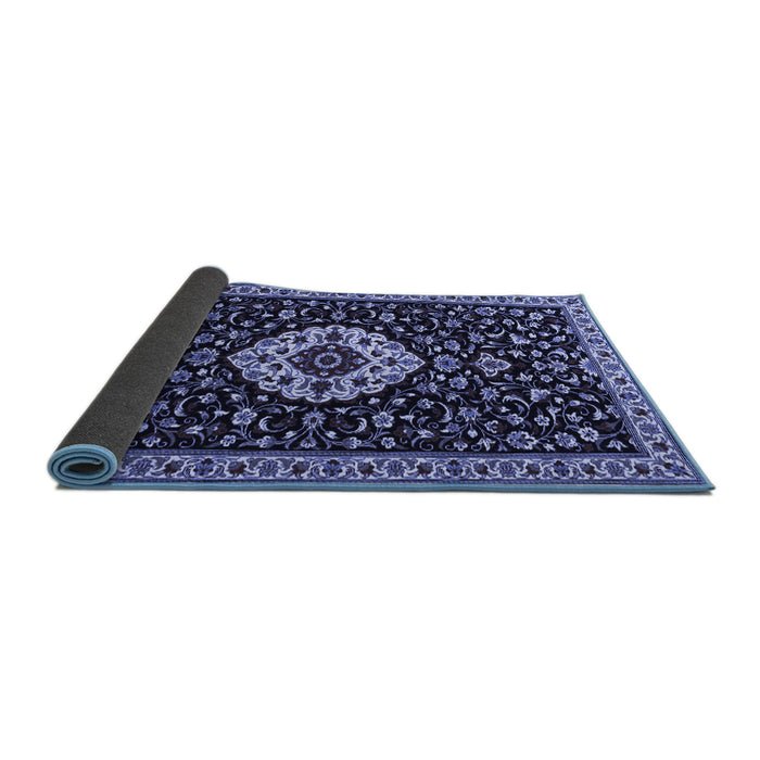 Sideview of Medallion Blue Traditional Rug, tr1797blu