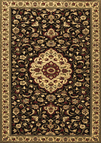 Medallion Brown Traditional Rug, tr1797brn