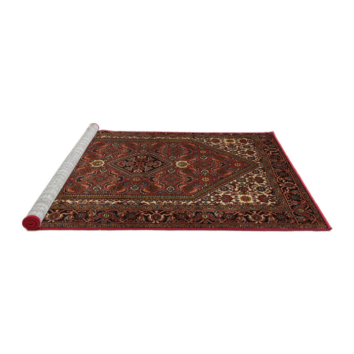 Sideview of Machine Washable Traditional Sienna Brown Rug, wshtr1798