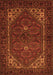 Serging Thickness of Machine Washable Persian Orange Traditional Area Rugs, wshtr1798org