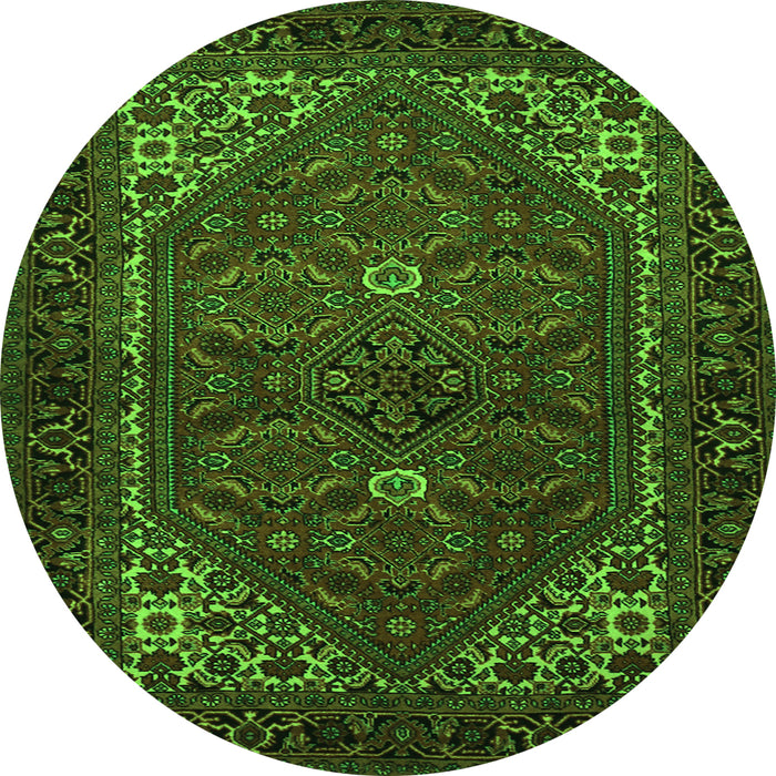 Machine Washable Persian Green Traditional Area Rugs, wshtr1798grn