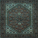 Square Persian Light Blue Traditional Rug, tr1798lblu