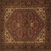 Square Machine Washable Persian Brown Traditional Rug, wshtr1798brn