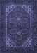 Machine Washable Persian Blue Traditional Rug, wshtr1798blu