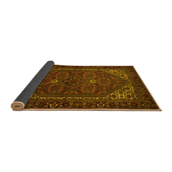 Sideview of Persian Yellow Traditional Rug, tr1798yw