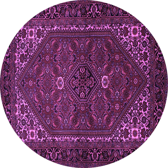 Round Machine Washable Persian Purple Traditional Area Rugs, wshtr1798pur