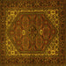 Square Persian Yellow Traditional Rug, tr1798yw