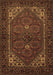 Machine Washable Persian Brown Traditional Rug, wshtr1798brn