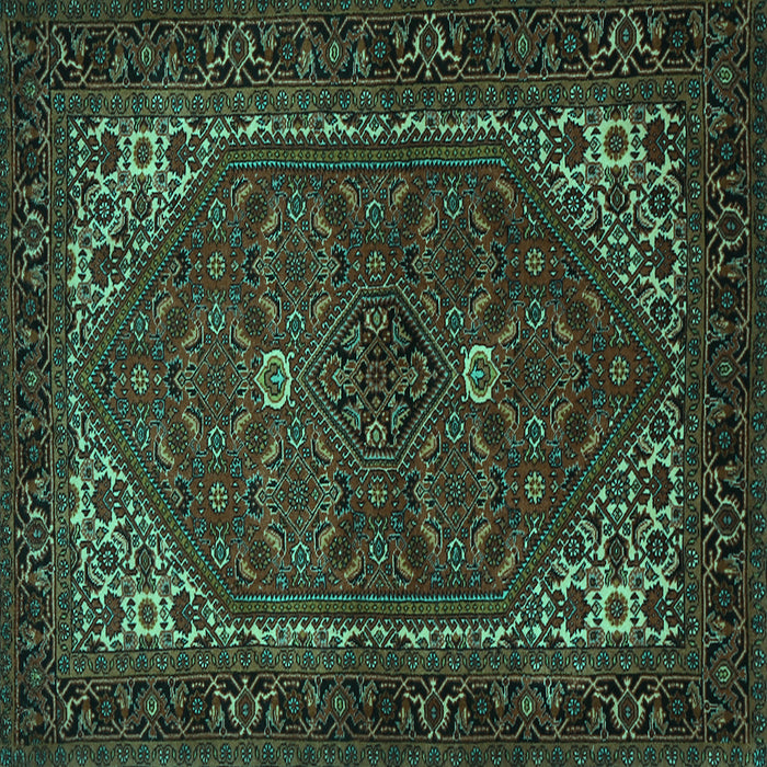 Square Persian Turquoise Traditional Rug, tr1798turq