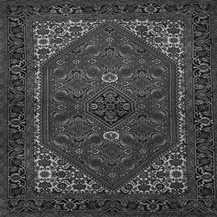 Round Machine Washable Persian Gray Traditional Rug, wshtr1798gry