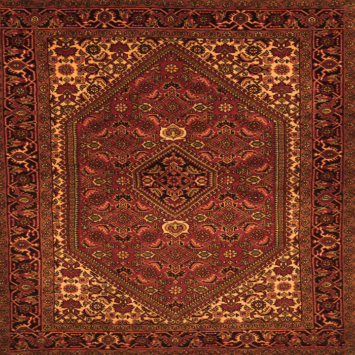 Serging Thickness of Persian Orange Traditional Rug, tr1798org