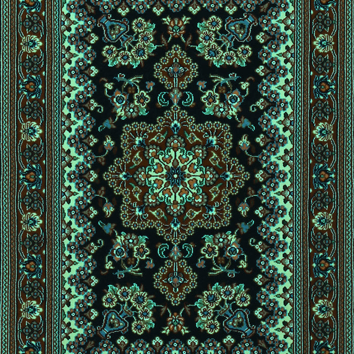 Machine Washable Persian Turquoise Traditional Area Rugs, wshtr1799turq