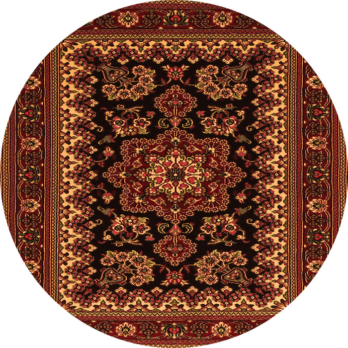 Square Persian Orange Traditional Rug, tr1799org