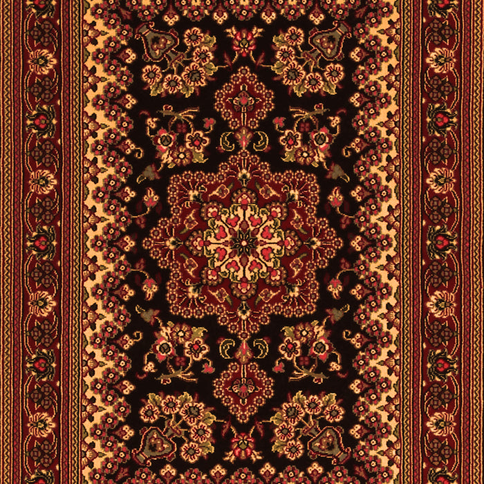 Serging Thickness of Machine Washable Persian Orange Traditional Area Rugs, wshtr1799org