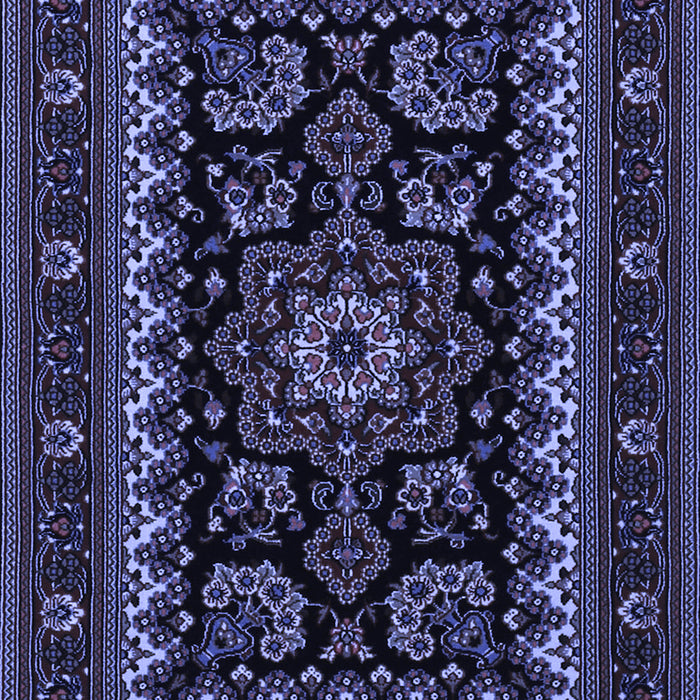 Machine Washable Persian Blue Traditional Rug, wshtr1799blu