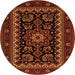 Machine Washable Persian Orange Traditional Area Rugs, wshtr1799org