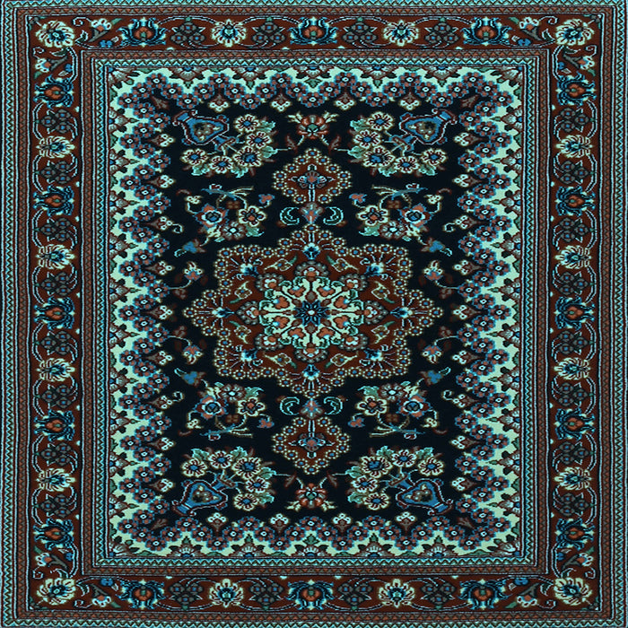 Square Machine Washable Persian Light Blue Traditional Rug, wshtr1799lblu