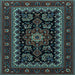 Square Machine Washable Persian Light Blue Traditional Rug, wshtr1799lblu