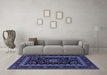 Machine Washable Persian Blue Traditional Rug in a Living Room, wshtr1799blu