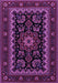 Machine Washable Persian Purple Traditional Area Rugs, wshtr1799pur