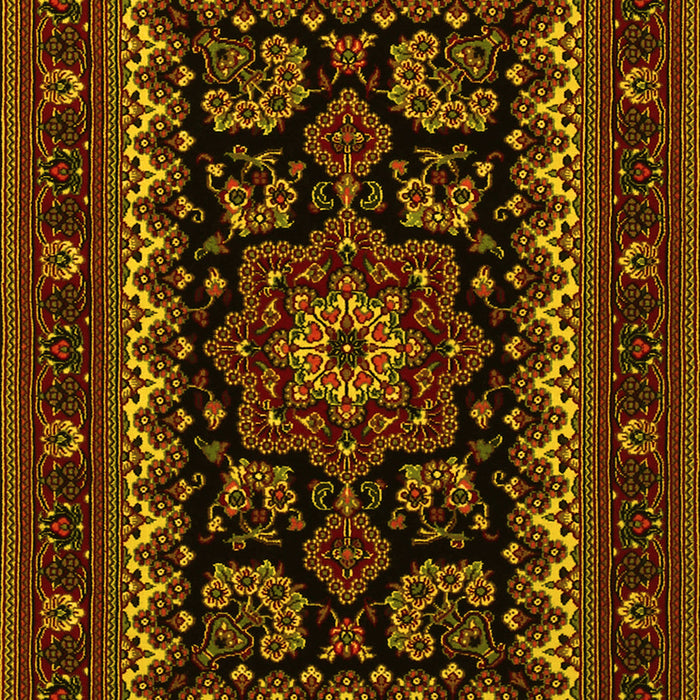 Machine Washable Persian Yellow Traditional Rug, wshtr1799yw