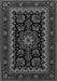 Serging Thickness of Machine Washable Persian Gray Traditional Rug, wshtr1799gry