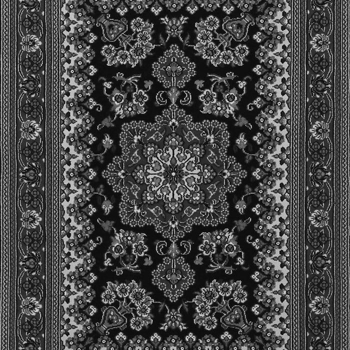 Serging Thickness of Machine Washable Persian Gray Traditional Rug, wshtr1799gry