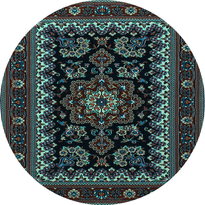 Round Persian Light Blue Traditional Rug, tr1799lblu