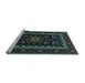 Sideview of Machine Washable Persian Light Blue Traditional Rug, wshtr1799lblu