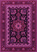 Machine Washable Persian Pink Traditional Rug, wshtr1799pnk