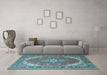 Machine Washable Persian Light Blue Traditional Rug in a Living Room, wshtr179lblu