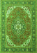 Serging Thickness of Machine Washable Persian Green Traditional Area Rugs, wshtr179grn