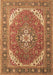 Machine Washable Persian Brown Traditional Rug, wshtr179brn