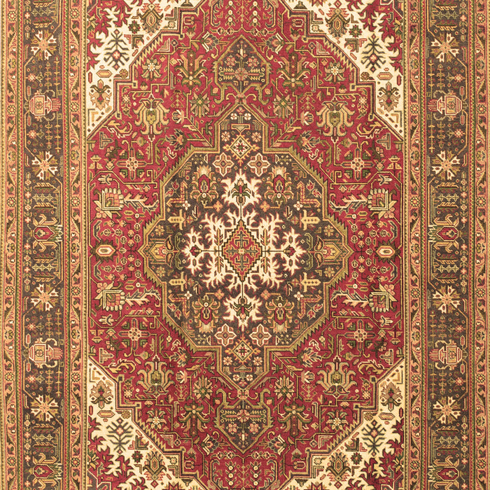 Machine Washable Persian Brown Traditional Rug, wshtr179brn