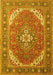 Machine Washable Persian Yellow Traditional Rug, wshtr179yw