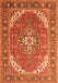 Serging Thickness of Machine Washable Persian Orange Traditional Area Rugs, wshtr179org