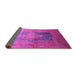 Sideview of Medallion Pink Traditional Rug, tr17pnk