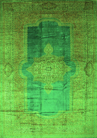 Medallion Green Traditional Rug, tr17grn