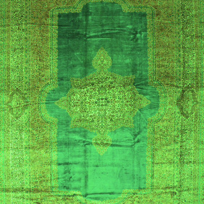 Medallion Green Traditional Rug, tr17grn