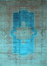 Medallion Light Blue Traditional Rug, tr17lblu