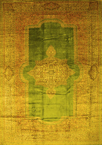 Medallion Yellow Traditional Rug, tr17yw