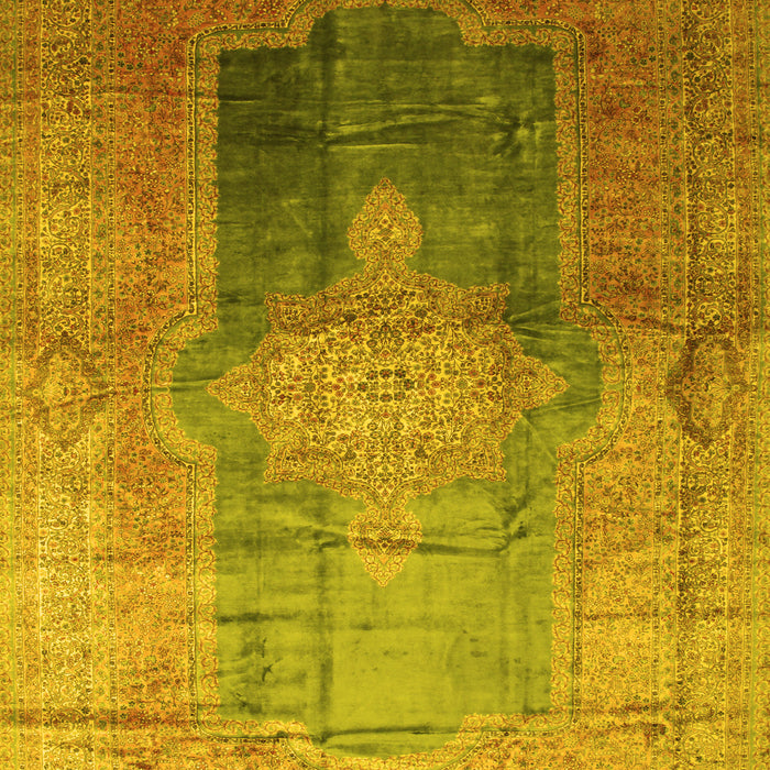 Medallion Yellow Traditional Rug, tr17yw