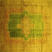 Square Medallion Yellow Traditional Rug, tr17yw