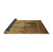 Sideview of Medallion Brown Traditional Rug, tr17brn