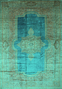 Medallion Turquoise Traditional Rug, tr17turq