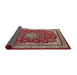 Sideview of Traditional Camel Brown Medallion Rug, tr18